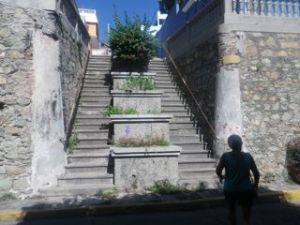 these stairs reminded me of River Street in Savannah