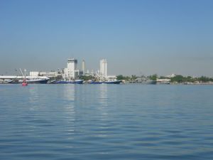 Maz dock in the distance.