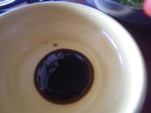 This is NOT soy sauce. Not sure what it is. I just took a picture because I was so shocked by the viscous texture and wanted to remember my reaction. :)