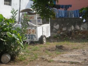 I'm not convinced I would have bought sushi from this cart... :)