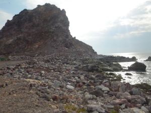 Looking at Goat Mountain from the causeway.