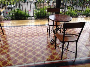 Gorgeous floor of the balcony.