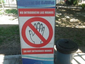 I love their translations. Do not introduce your hands.