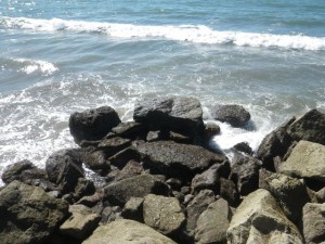 Waves crashing on rocks make the prettiest sound.