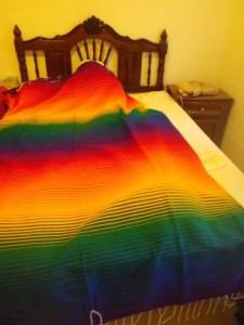 The light in the bedroom sucks and doesn't do justice to this blanket!