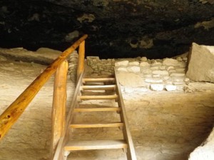 Climbing up into a massive room.