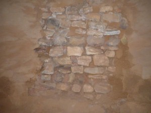 Masonry of the kiva walls.