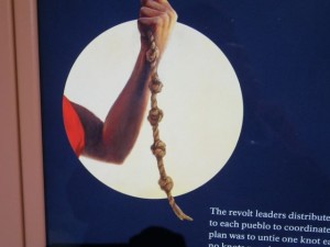 The Pecos leaders gave each pueblo a knotted rope. Each knot represented a day. When there were no more knots, it was time to attack the Spaniards.