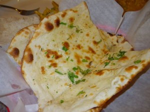 Garlic and cilantro naan.